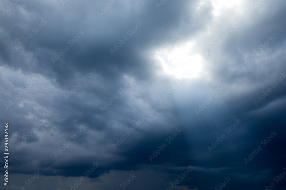 blue sky background with tiny clouds