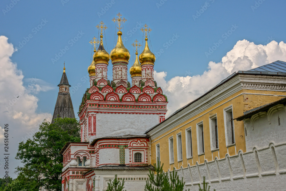 Internal and external views of Russian monasteries