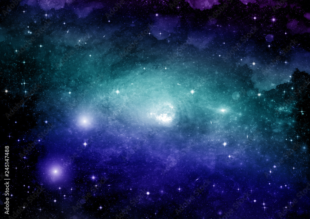 Naklejka premium galaxy in a free space