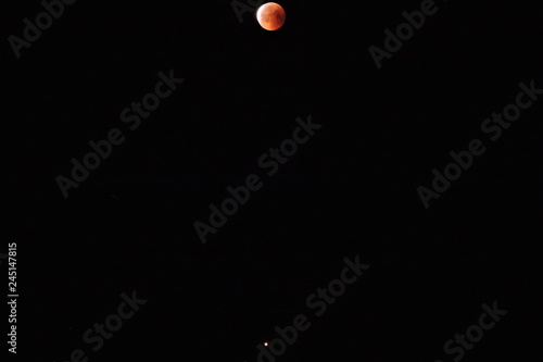 Mars at opposition with the Blood Moon eclipse photo