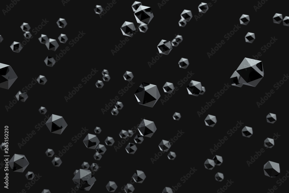 Abstract 3d rendering of particles