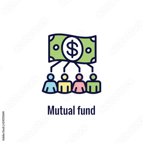 Retirement Account and Savings Icon Set w Mutual Fund, Roth IRA, etc