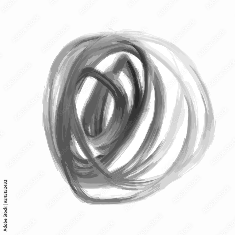 Paint brush round stroke isolated on white background Paint brush round stroke isolated on white background