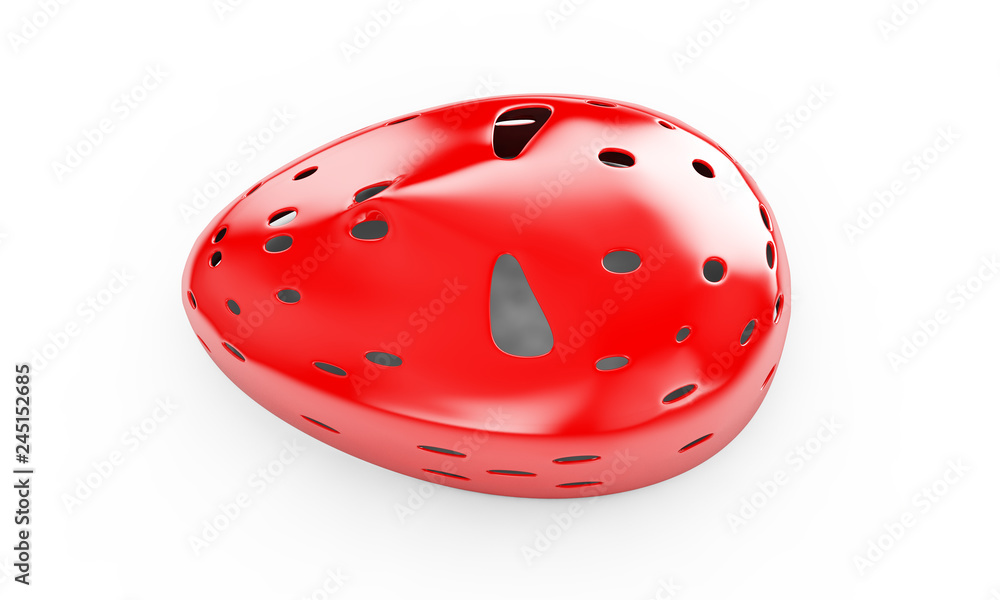 Red mask on white background, 3d illustration Red mask on white background, 3d illustration