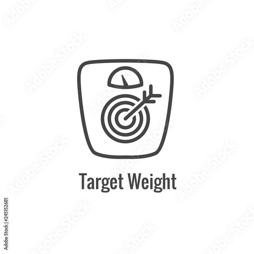 BMI / Body Mass Index Icon - image portraying weight balance