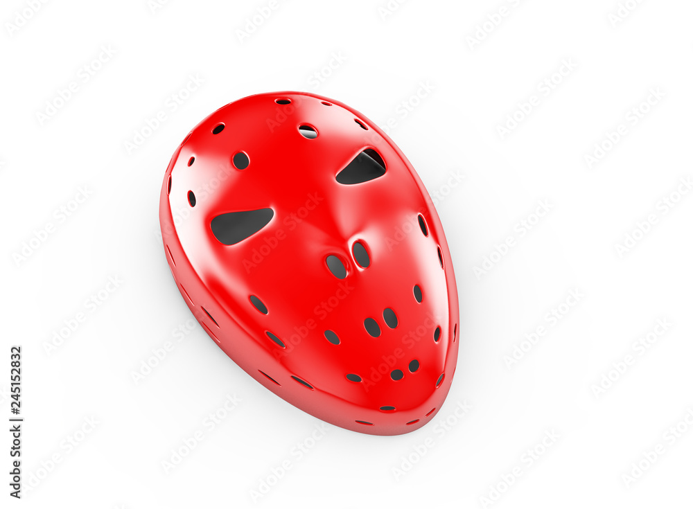 Red mask on white background, 3d illustration Red mask on white background, 3d illustration