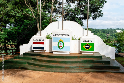 Three Borders Landmark. Puerto Iguazu - Argentina