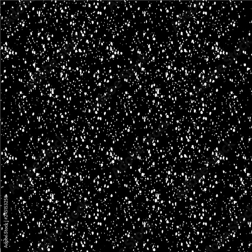 Simple hand drawn black and white pattern with brush spray dots