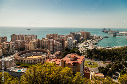 Malaga the best view of the city, sun rise and panorama