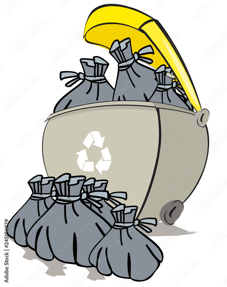 recycling bin and waste recycling bin and waste