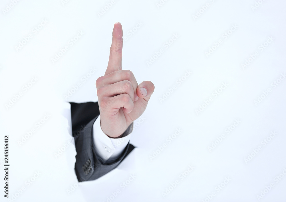 businessman hand showing a gesture of warning businessman hand showing a gesture of warning