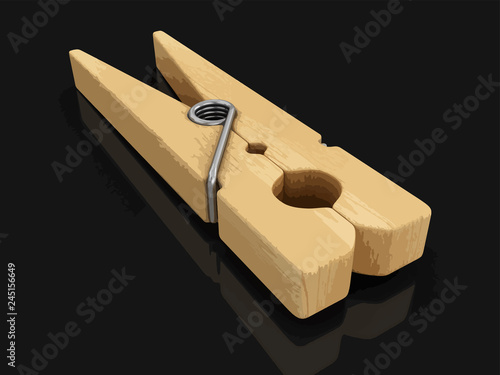 Wooden clothespins