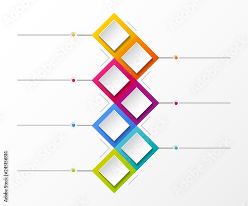 Concept of empty infograph template. Vector.