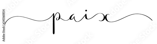 Lettrage à la main PAIX