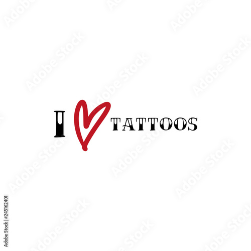 Vintage tattoo studio logo, emblem. Tattoo lettering style font, logo template