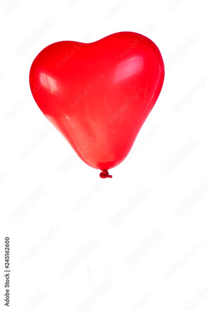 Red balloon on white background Red balloon on white background
