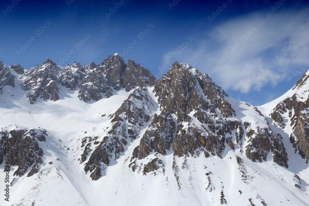 Snowy Alps in France