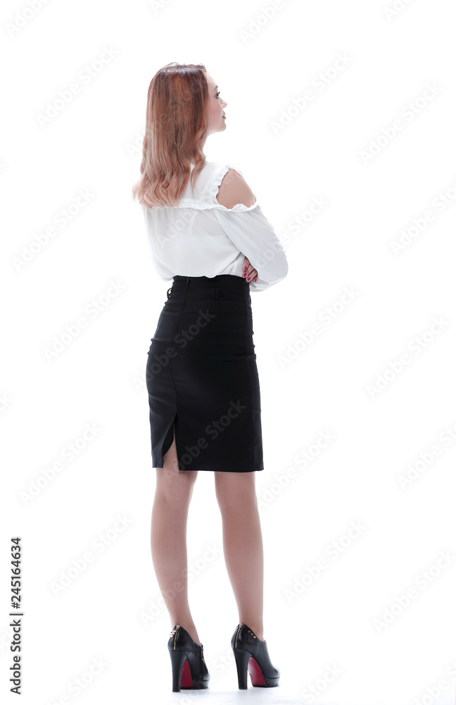 back view of beautiful business woman. back view of beautiful business woman.