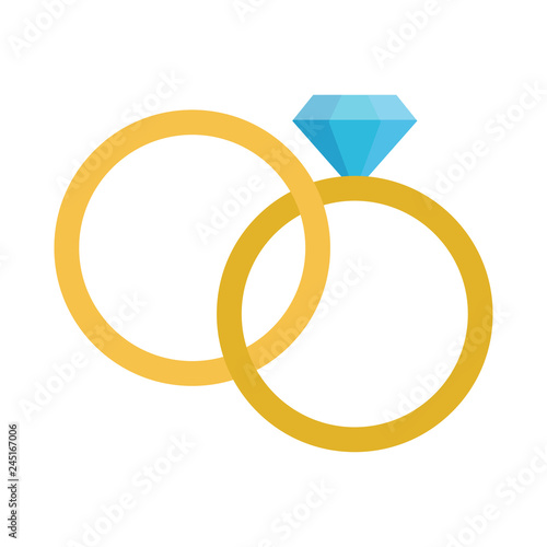Wedding rings with diamond