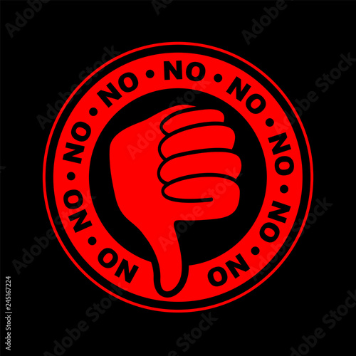 No thumbs down icon