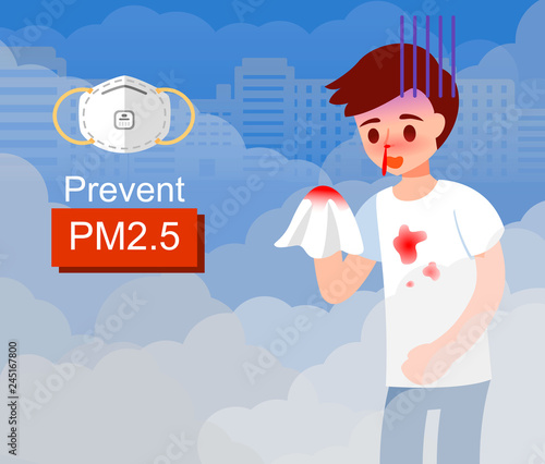Effect of air pollution Nosebleed