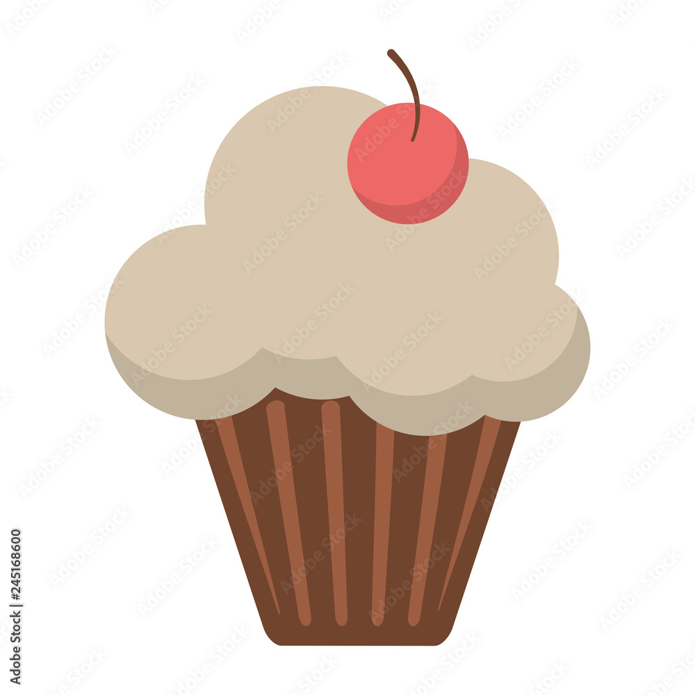Cupcake with cherry Cupcake with cherry