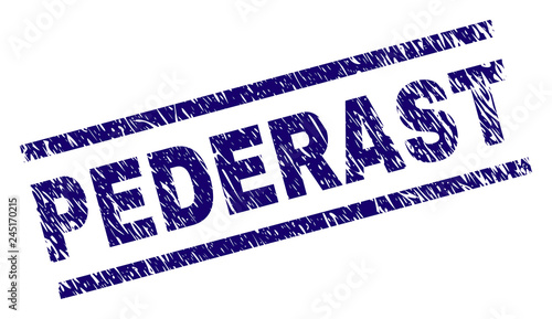 Foto PEDERAST seal stamp with distress style