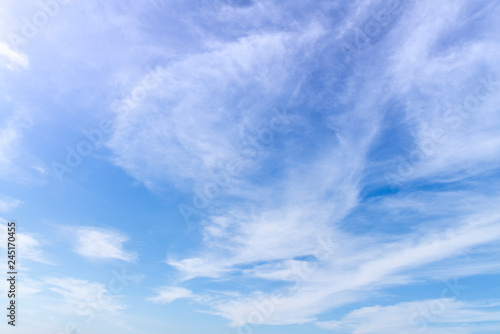 Blue sky and white fluffy tiny clouds background and pattern