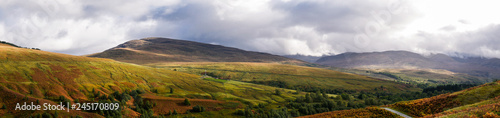 Panorama of Glen Roy in the Highlands of Scotland