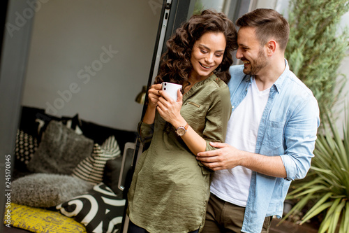 Happy cute couple in love e...