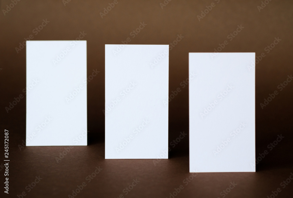 Business cards on a dark background Business cards on a dark background