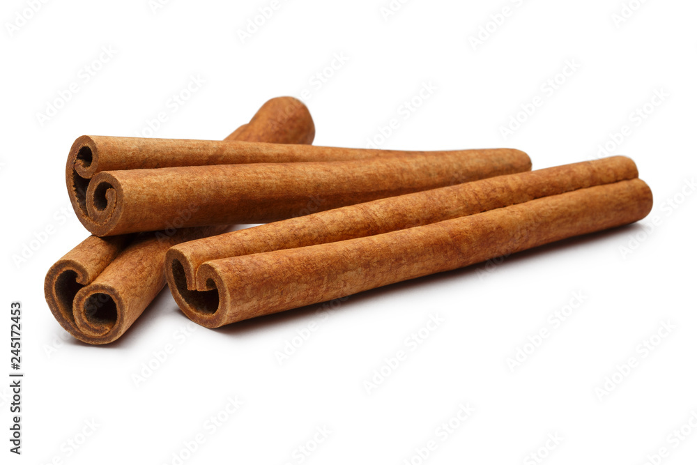 Cinnamon sticks, isolated on white background