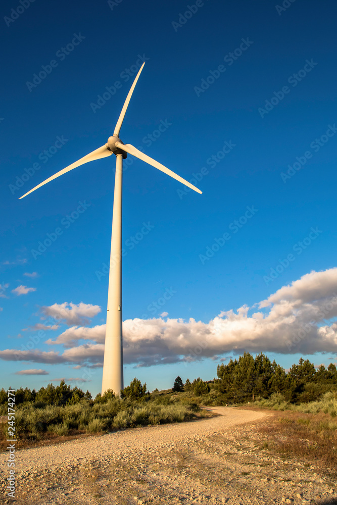 Windturbine in the region of rio Douro, Portugal Windturbine in the region of rio Douro, Portugal