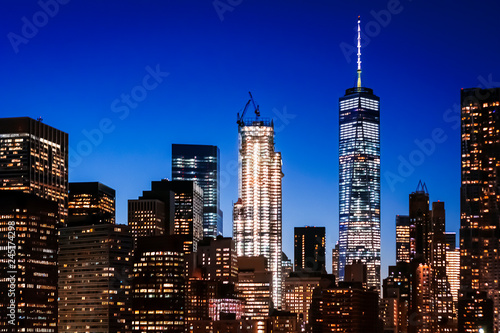 New York night skyline