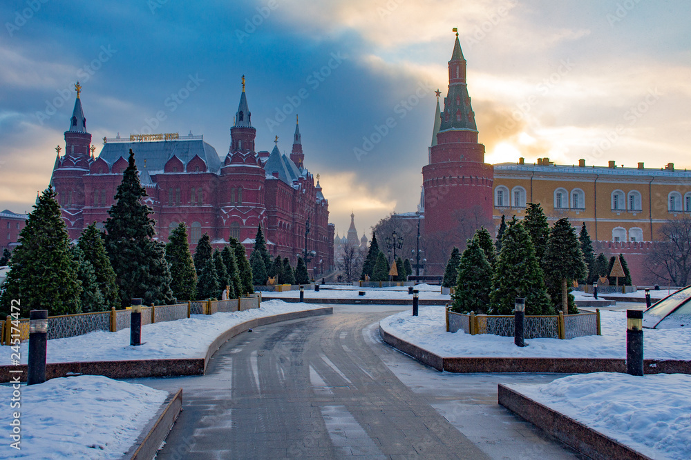 Moscow Kremlin winter morning