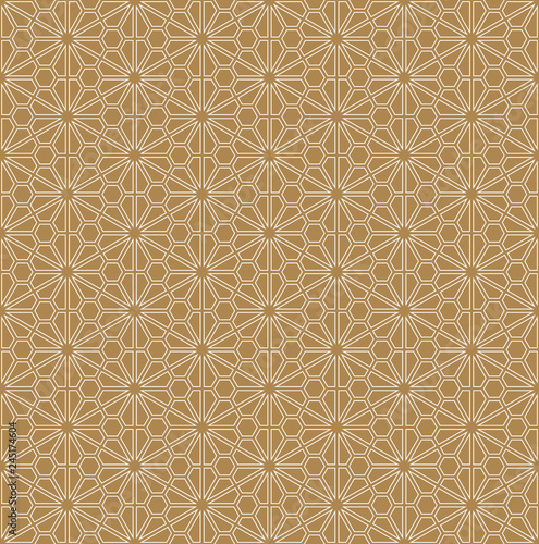 Seamless geometric pattern based on Japanese ornament Kumiko