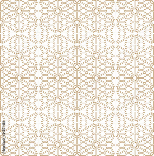 Seamless geometric pattern based on Japanese ornament Kumiko © Aleksei