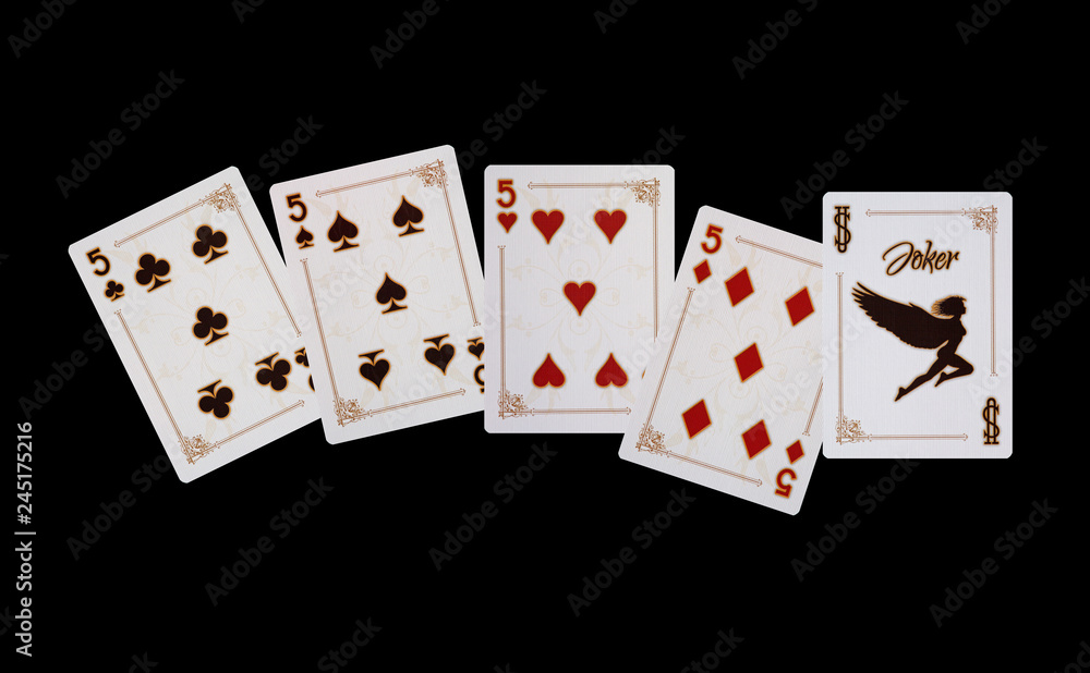 Obraz premium KARTENSPIEL - Poker - Fünfer mit Joker