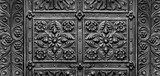 Decorative element or pattern of the old iron door.