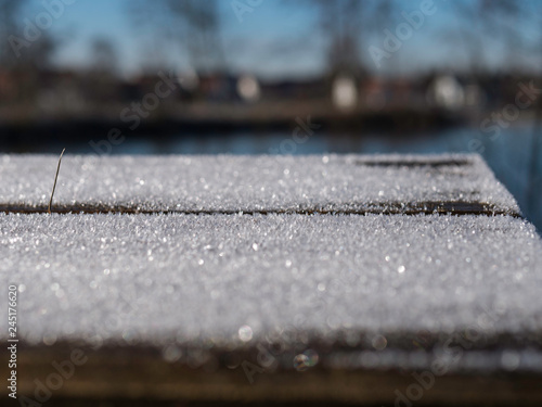 bench in winter