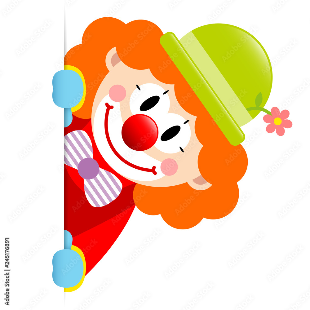 Orange Hair Clown Vertical Banner