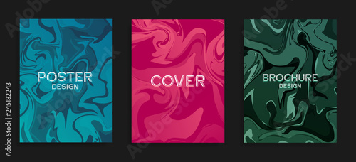 Modern posters templates. Liquid colors. Abstract marble background. Cover, brochure, trendy fashion design.