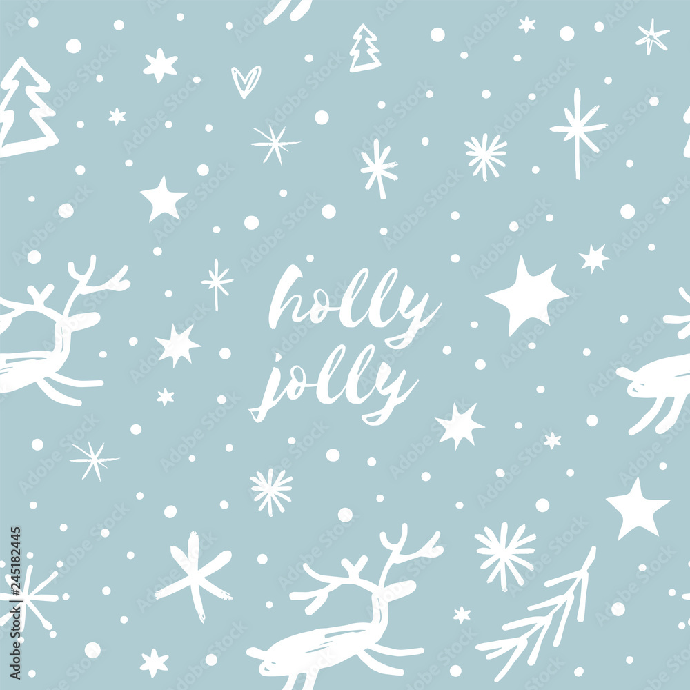 Vector festive pattern, ornament, wallpaper, wrapping paper, funny deers on dark background. Vector festive pattern, ornament, wallpaper, wrapping paper, funny deers on dark background.
