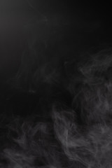 dense smoke on black background