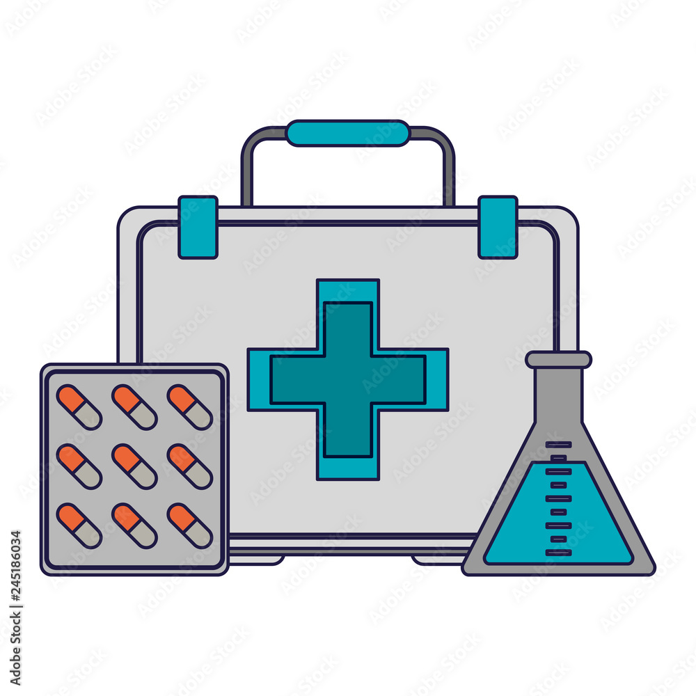 Obraz premium Medical and healthcare elements