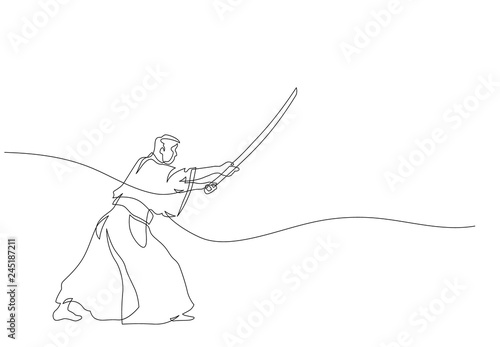 Japanese fencing master(kendo)