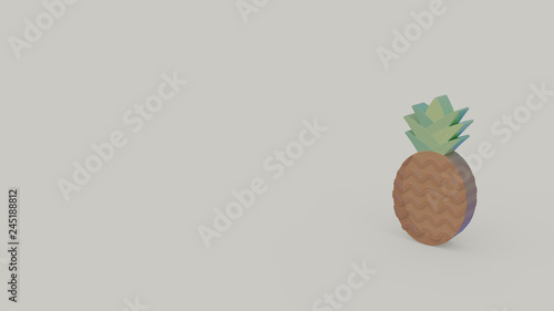 3d icon of pineapple