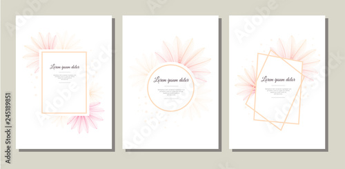 Floral design template. Flower x-ray effect. Greeting card ot advertising banner