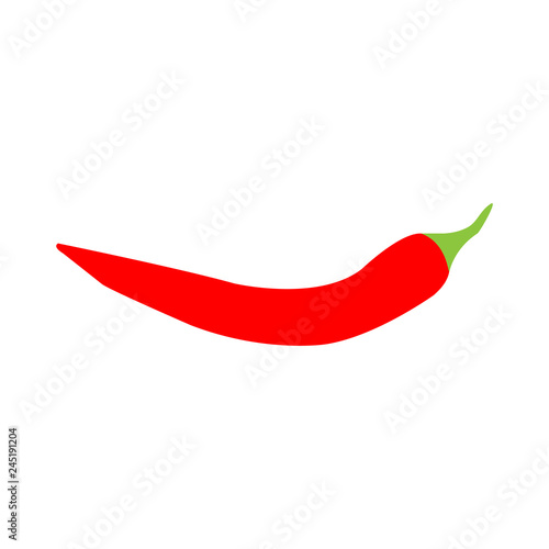 A wonderful simple design of chili pepper on a white background