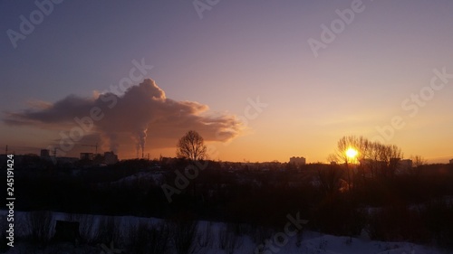 unusual cloud and orange decline